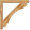 Ekena Millwork Olympic Arts and Crafts Rough Sawn Bracket w/ Offset Brace, Western Red Cedar, 6"W x 48"D x 48"H BKT0604X48X48OLY03RWR - alternate 3